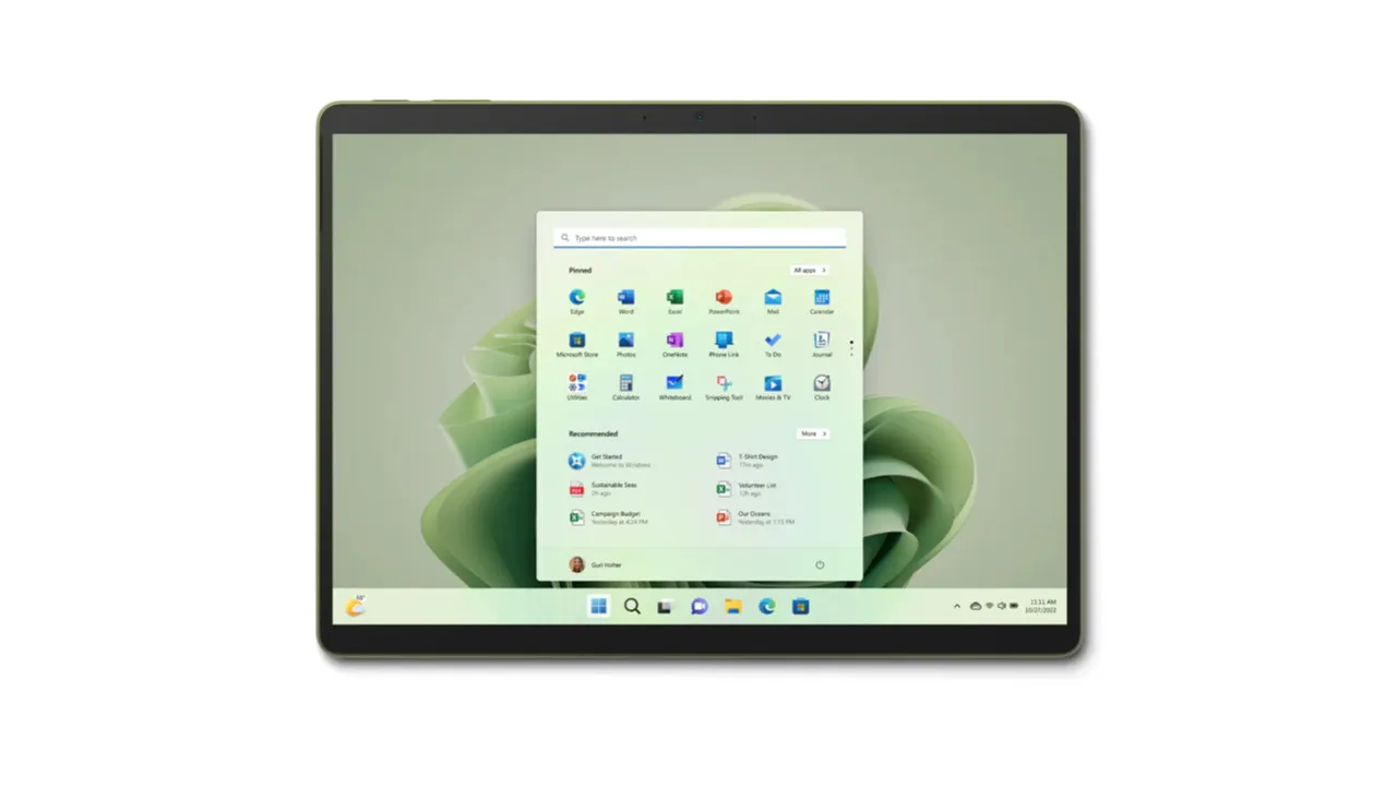 Uma imagem do Surface Pro 9
