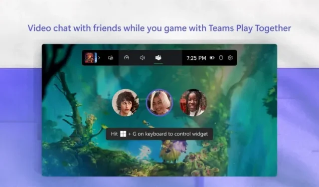 Microsoft、Xbox Game Barに「Teams Play Together」ウィジェットを追加し、ビデオチャットが可能に
