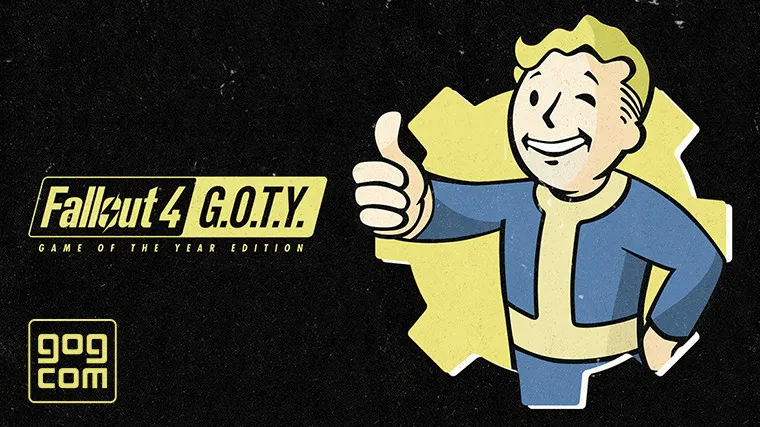 Fallout GOTY 藝術作品，角落處帶有 GOG 徽標