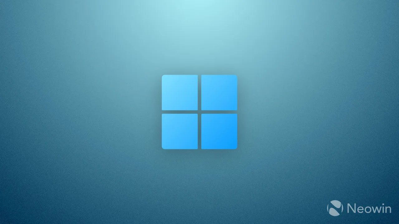 グラデーションの背景を持つ Windows 11 ロゴ
