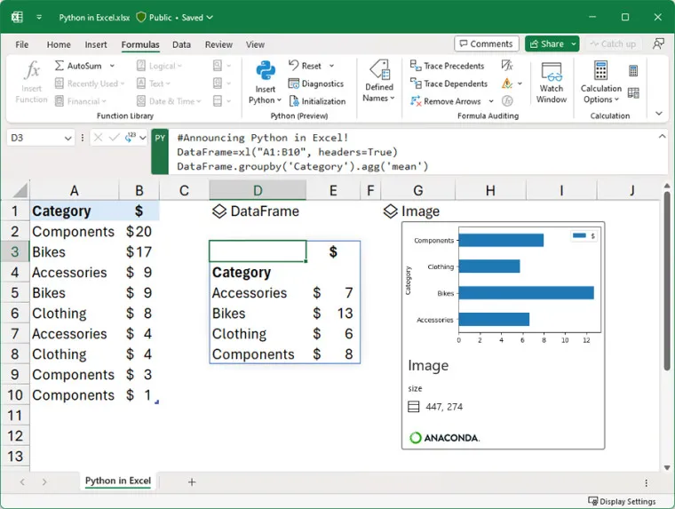 Microsoft 365 ExcelのPython