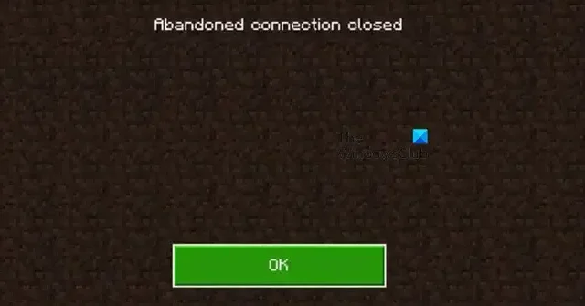 修復 Minecraft 中已關閉的廢棄連接