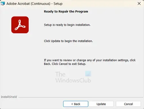 Adobe Acrobat アプリケーションのメンテナンス 3