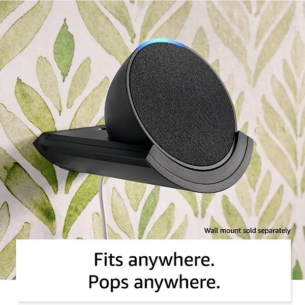 Alto-falante inteligente Amazon Echo Pop montado