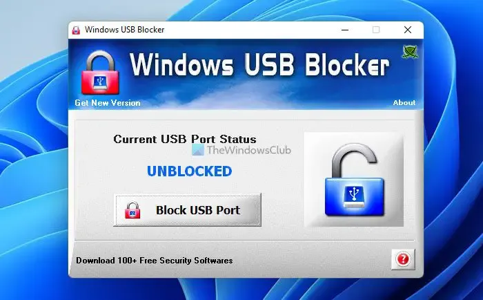 Bloqueie e desbloqueie a porta USB com o Windows USB Blocker