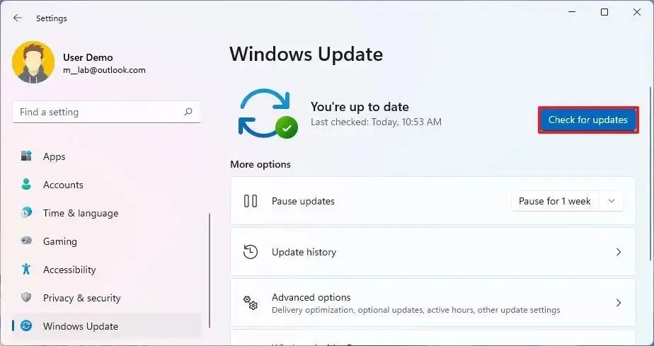 Windows 11 controleert op updates