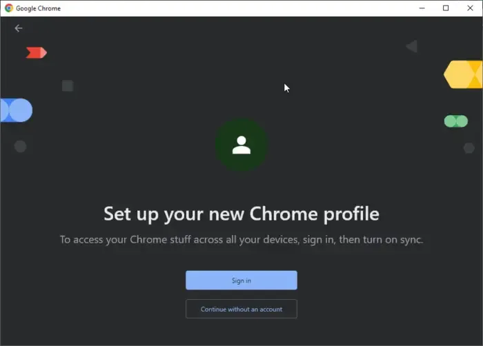 Auf Chrome-Registerkarten werden weder Namen noch Text angezeigt