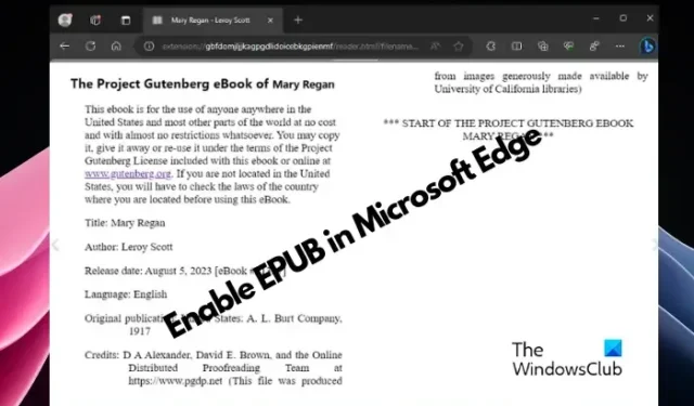 Comment activer la prise en charge EPUB dans Microsoft Edge