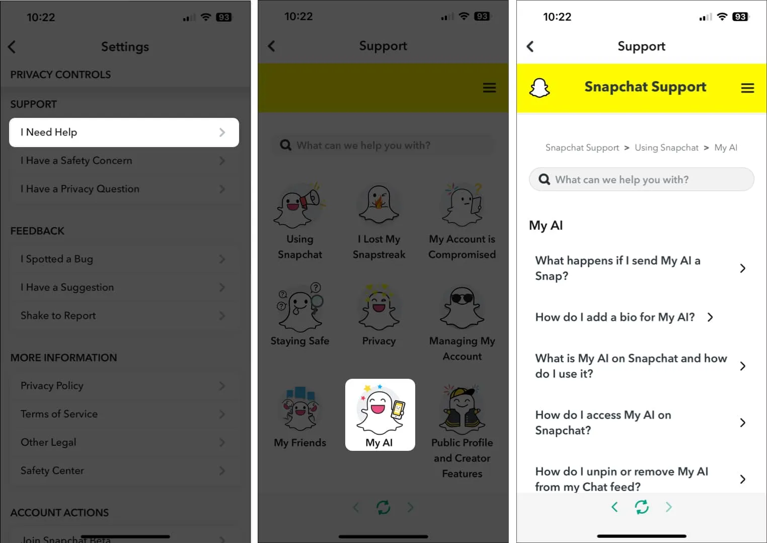 Neem contact op met Snapchat-ondersteuning