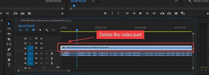 Supprimer la vidéo Adobe Premiere Pro