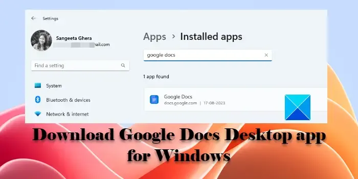 Téléchargez l'application Google Documents de bureau