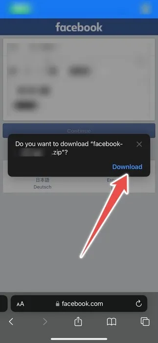 De Facebook-profielinformatie downloaden op de iPhone