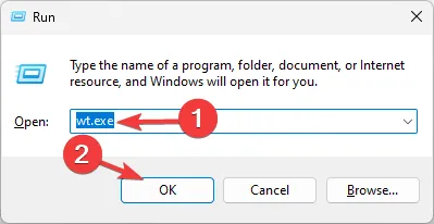 Executar janelas abertas Terminal do Windows 11