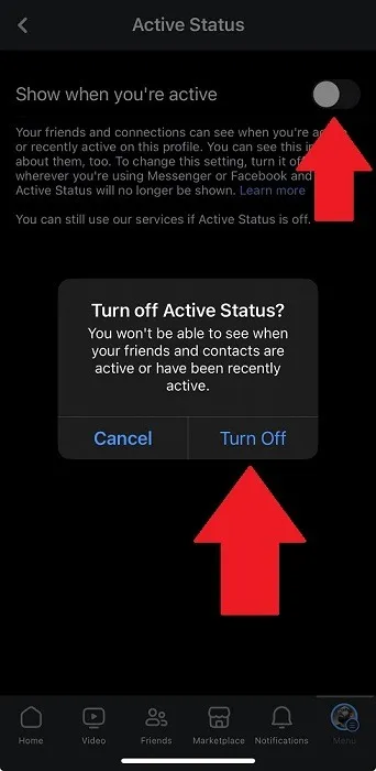 Aktiver Status von Facebook Mobile deaktivieren