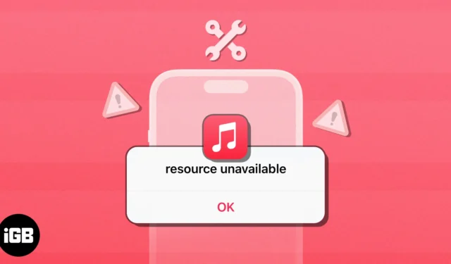 12 manieren om Resource Unavailable-fout in Apple Music op iPhone op te lossen