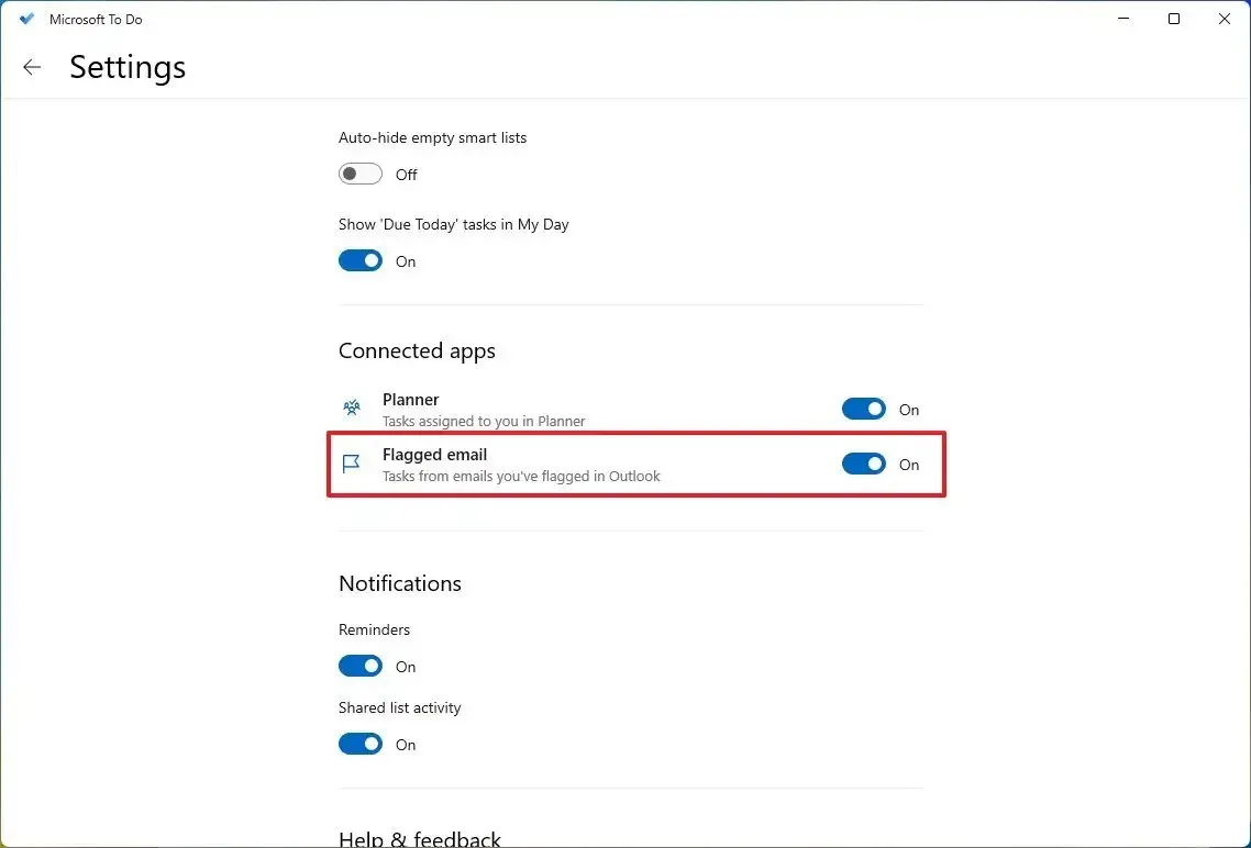 Funktion „Gekennzeichnete E-Mails“ in Microsoft To Do