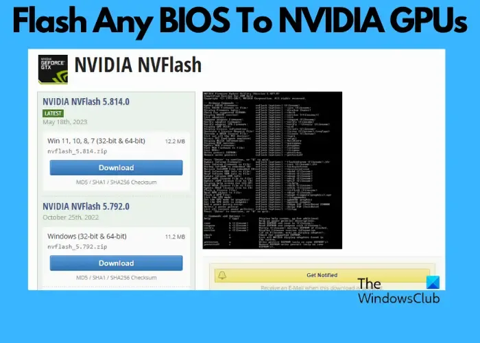 將任何 BIOS 刷新至 NVIDIA GPU