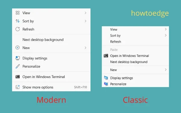 Comment récupérer le menu contextuel classique dans Windows 11