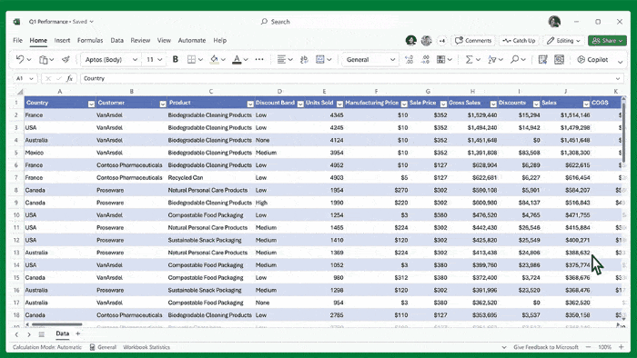Microsoft Excelでコパイロットを使用する方法