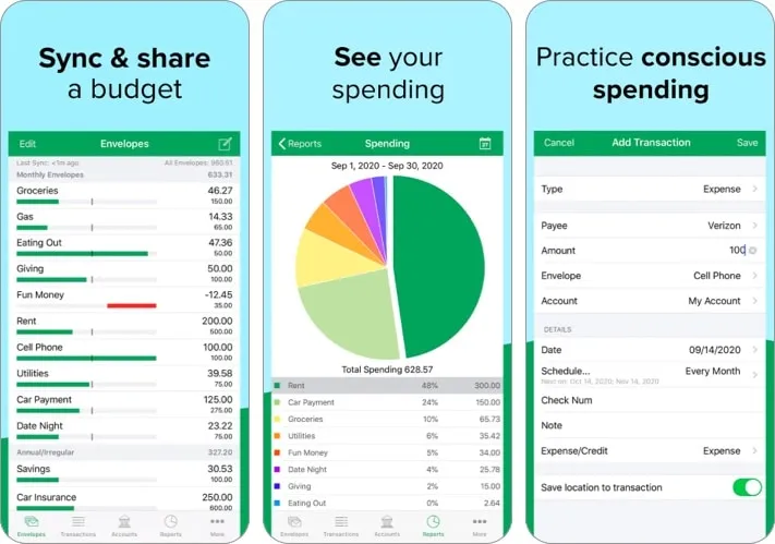 Goodbudget Budget Planner iPhone 및 iPad용 최고의 비용 추적기 앱