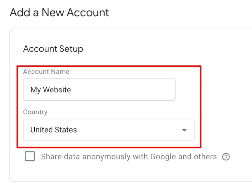Configurazione dell'account Google Tag Manager