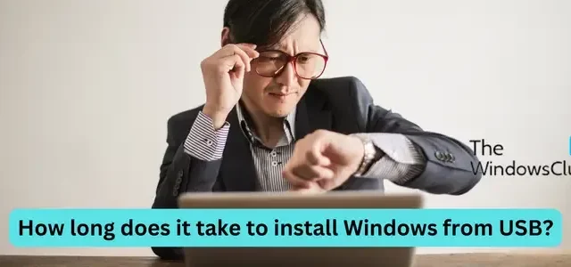 Quanto tempo leva para instalar o Windows a partir de USB?