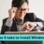Wie lange dauert die Installation von Windows über USB?