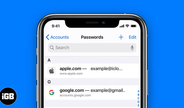iPhone または iPad で保存されたパスワードを表示および管理する方法