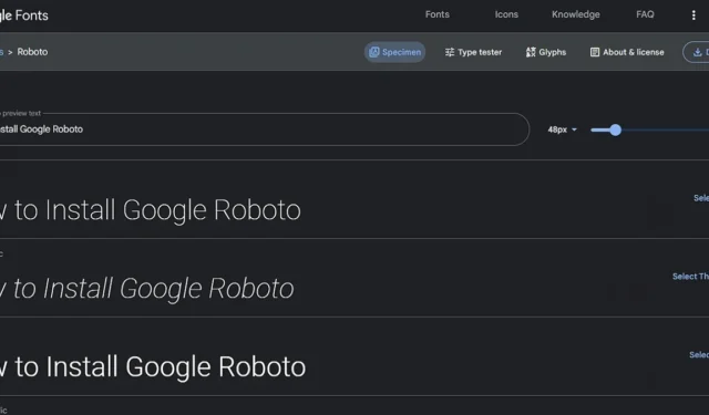 Come installare Google Roboto Font su Windows, Mac e Linux