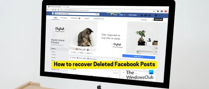 Cómo recuperar publicaciones eliminadas de Facebook