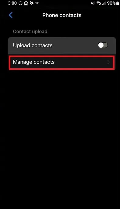 Como sincronizar contatos no Facebook Messenger Gerenciar seus contatos do telefone Excluir todos os contatos