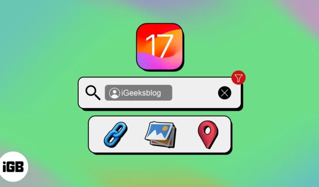 Hoe iOS 17 slimme zoekfilters te gebruiken in berichten op de iPhone