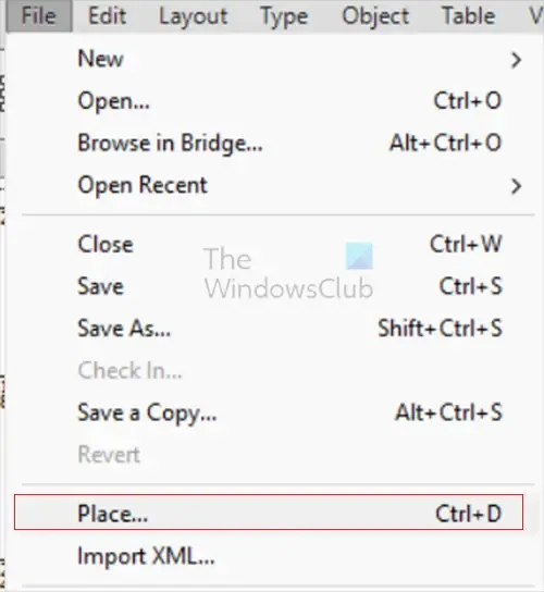 Excelの挿入 - ファイルの場所