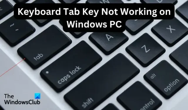 Toetsenbordtabtoets werkt niet op Windows-pc