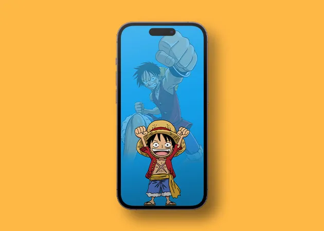 Luffy schattig behang voor iPhone