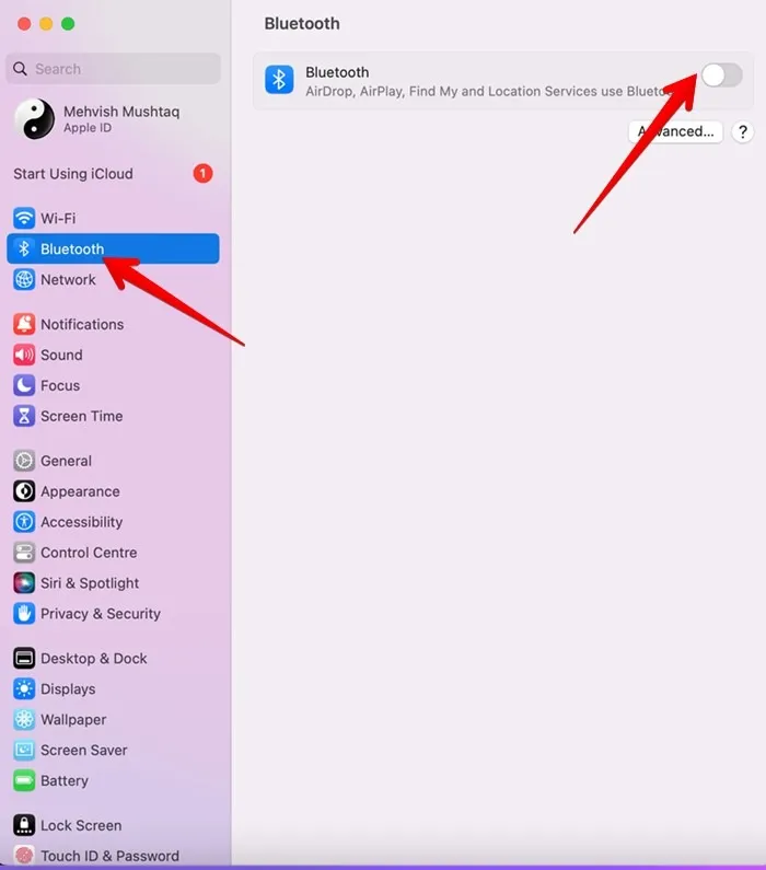 Ativar o Bluetooth no Mac