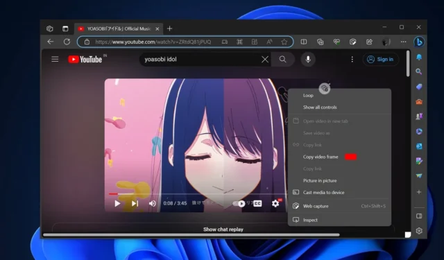 Mit der Funktion „Frame kopieren“ von Microsoft Edge können Sie ganz einfach YouTube-Screenshots aufnehmen