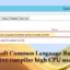Microsoft Common Language Runtime native compiler hoog CPU-gebruik