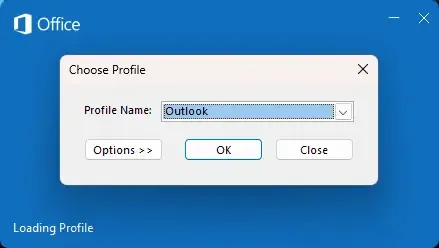 Ouvrir Outlook en mode sans échec