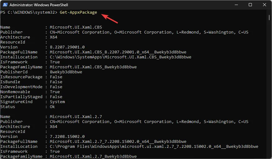 powershell_Get-AppxPackage remover aplicativos no Windows 11