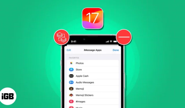 So ordnen Sie iMessage-Apps auf dem iPhone oder iPad neu an und löschen sie