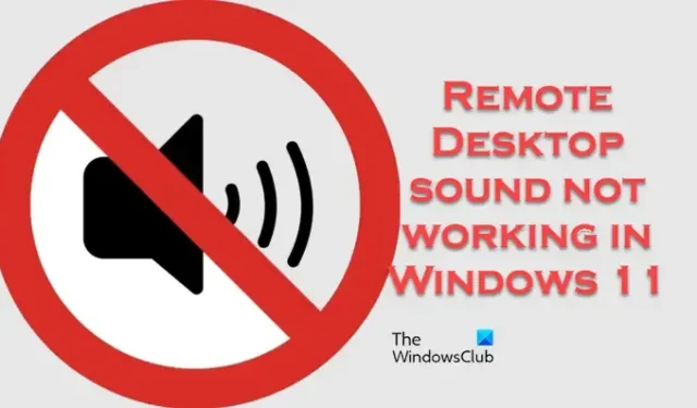 L’audio del desktop remoto non funziona in Windows 11