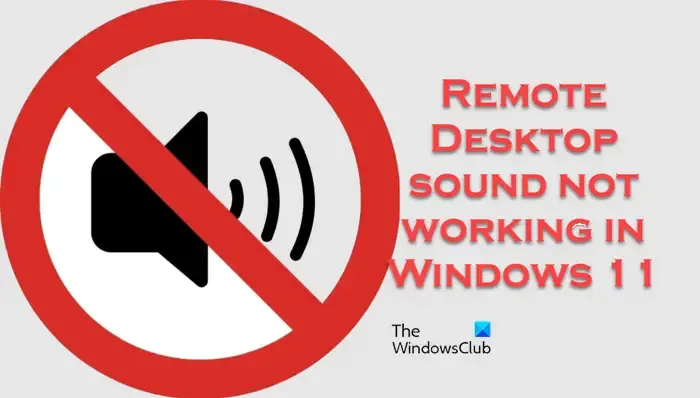 Remote Desktop-geluid werkt niet