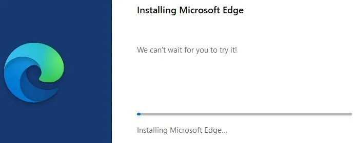 Windows en proceso de reparación de Microsoft Edge.