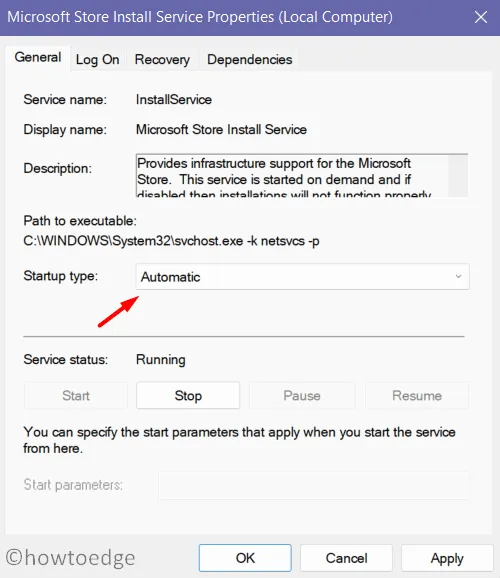 Riavvia il servizio di installazione di Microsoft Store - Errore 0x80070032 nell'archivio