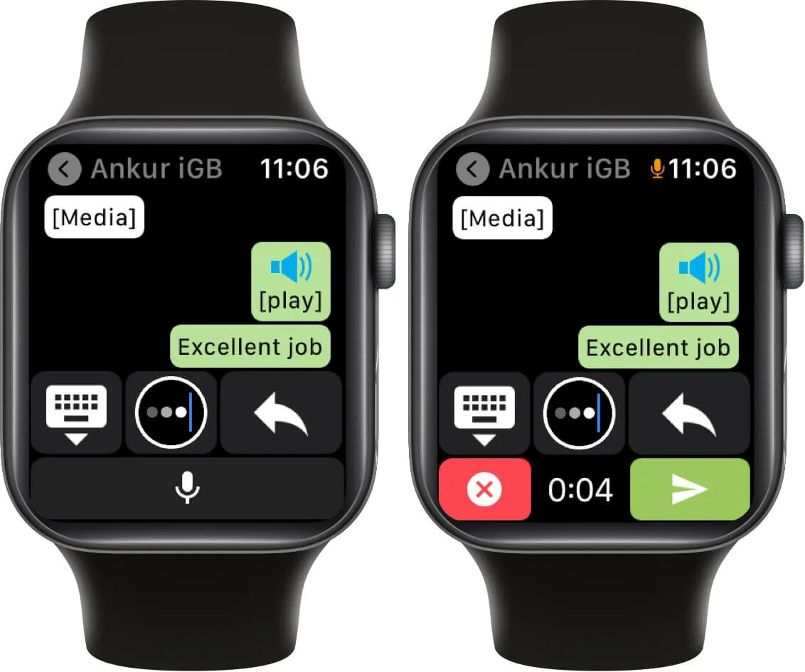 Senden Sie eine WhatsApp-Sprachnachricht von der Apple Watch
