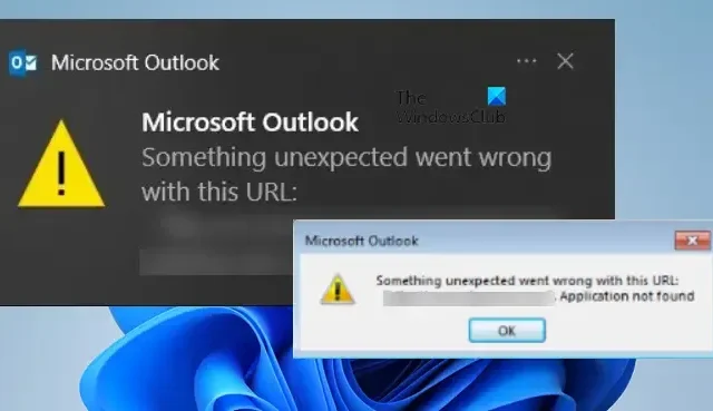Outlook 中的此 URL 出現意外錯誤