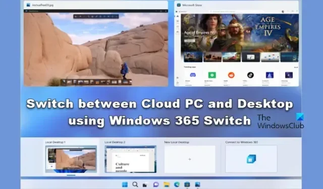 Cómo cambiar entre Cloud PC y Desktop usando Windows 365 Switch