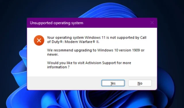 MW 2 nie działa w Windows 11 Insider, ale oto trik