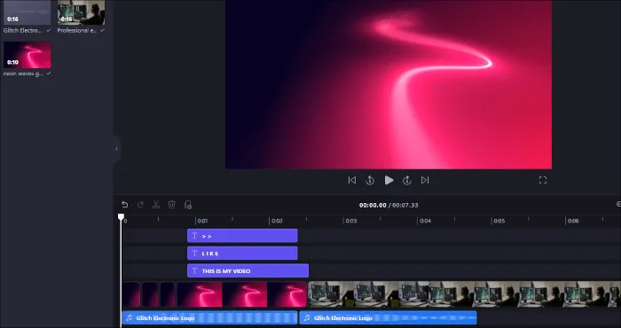 Editor video Clipchamp